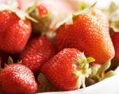Spring Summer Photo Food  - 8x8 Fine Art Photograph, Strawberries, red, fruit, colorful, sweet, kitchen art, food photography, fresh