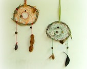 SALE - His and hers - angel wings whimsical dream catchers