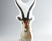 Gazelle Taxidermy Head Canvas Printed Pillow