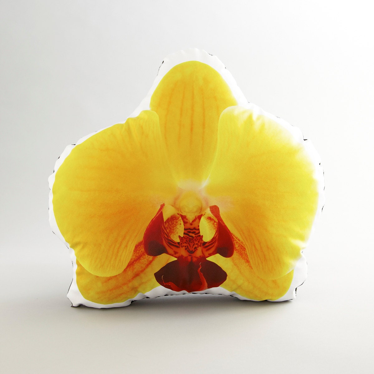 Yellow Orchid Canvas Printed Pillow
