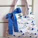 Chirp in Blue, Pleated Lively Handbag