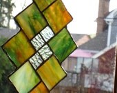 SALE...Garden Whimsical stained glass SUNcatcher  GLITTERY Brilliant in the sunlight