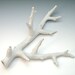 White textured porcelain double branch, faux bois