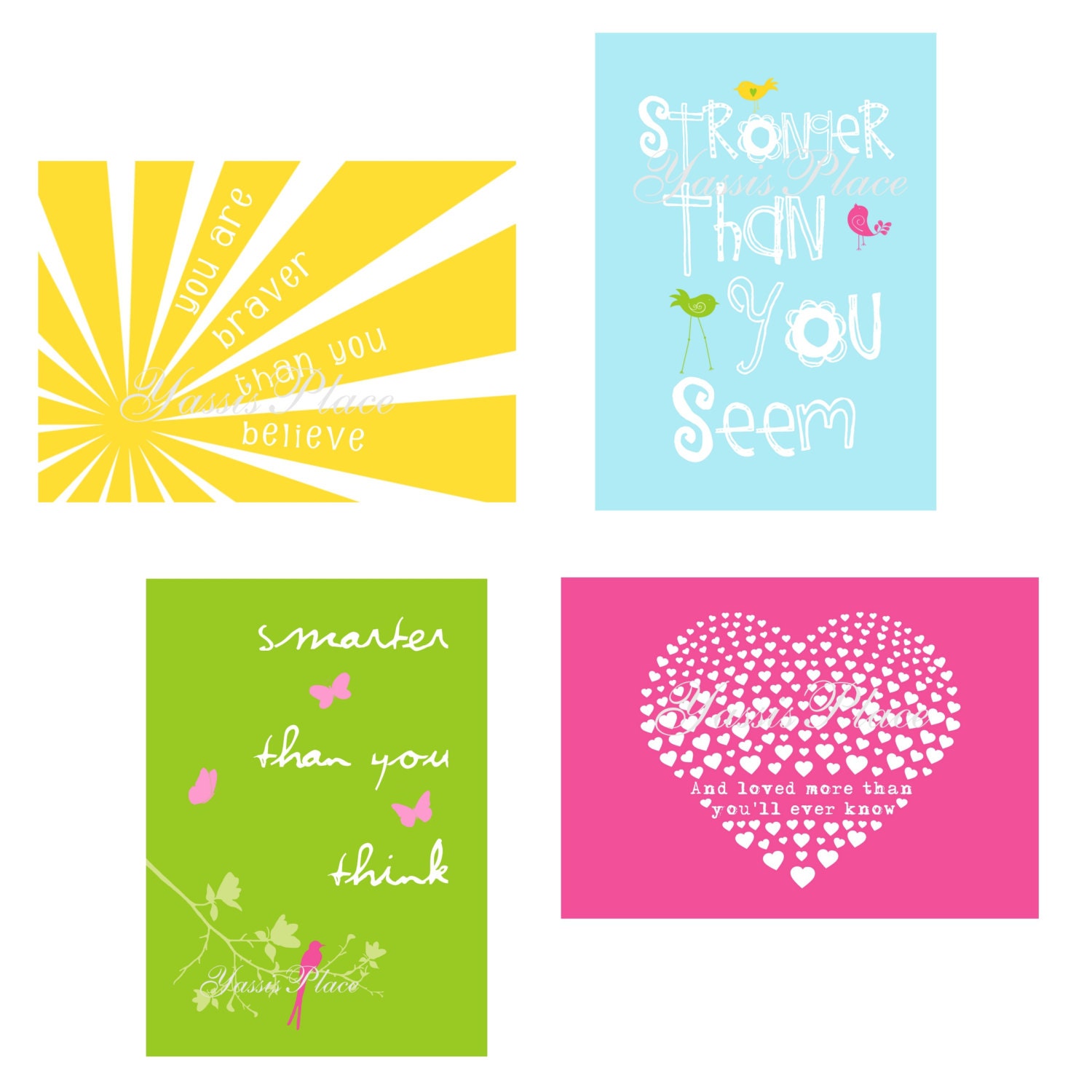 Winnie the Pooh Quote You Are Braver than You Believe Nursery Print Quote 8x10 4 prints matches Kumari Garden Fabrics