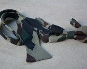 Men's Free Style Bow Tie and matching Childs bow tie in Camo