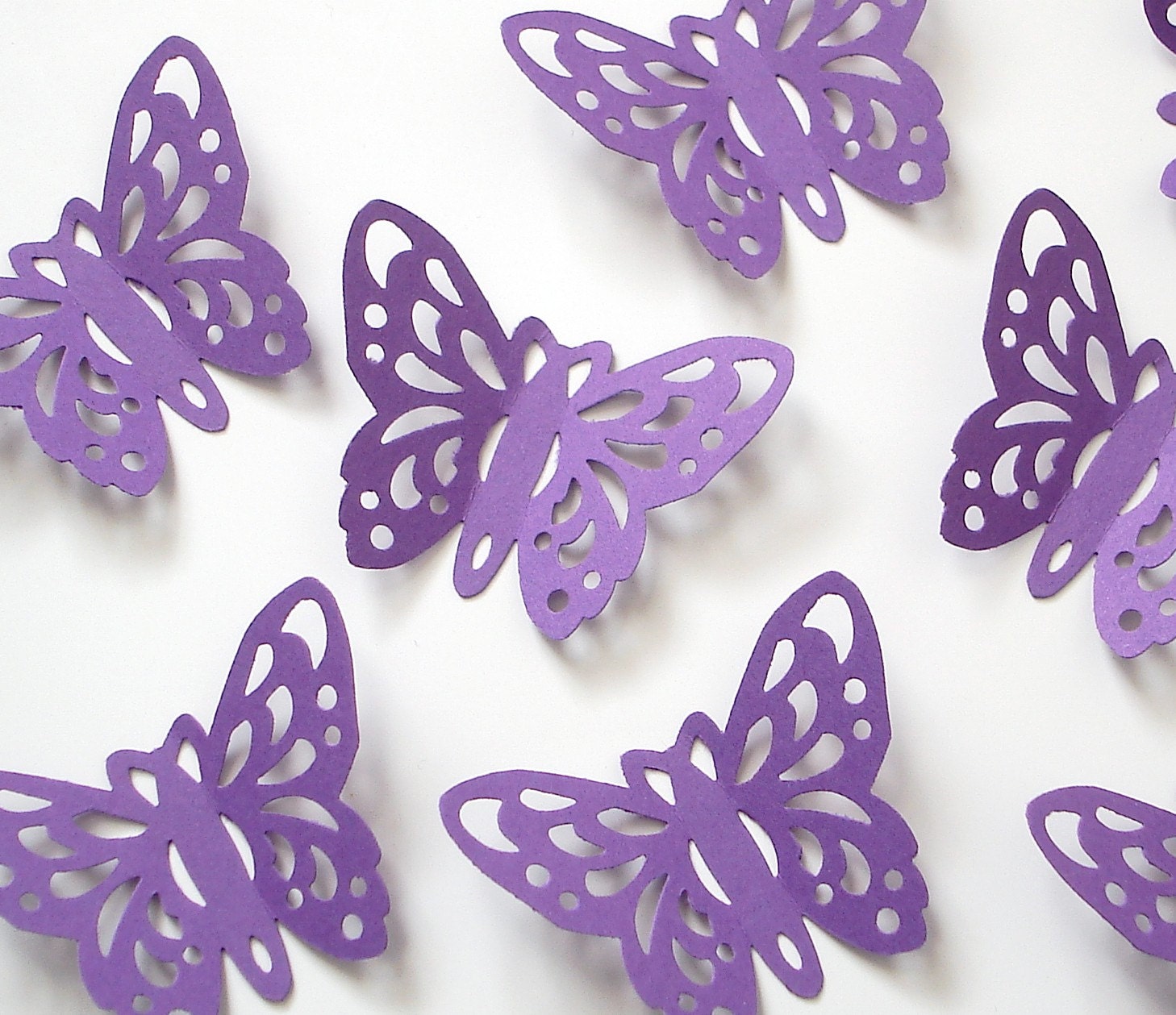 50 Purple Silhouette Butterfly punch die cut scrapbook embellishments - No992