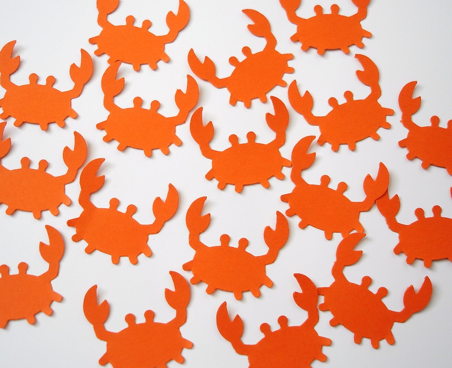 50 Orange Crab punch die cut cutout confetti scrapbook embellishments - No303