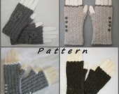 Instant Download to PDF Crochet PATTERN: Romance Fingerless Mitts