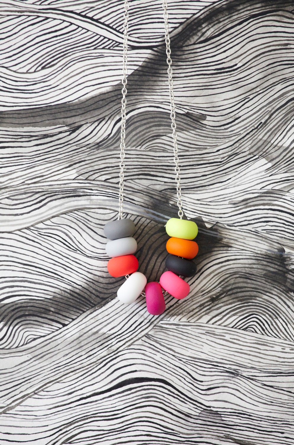 pop handmade bead necklace