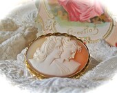 Vintage Cameo Brooch Sorrento 12KGF