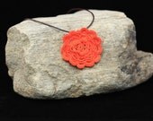 Flower Necklace in Orange