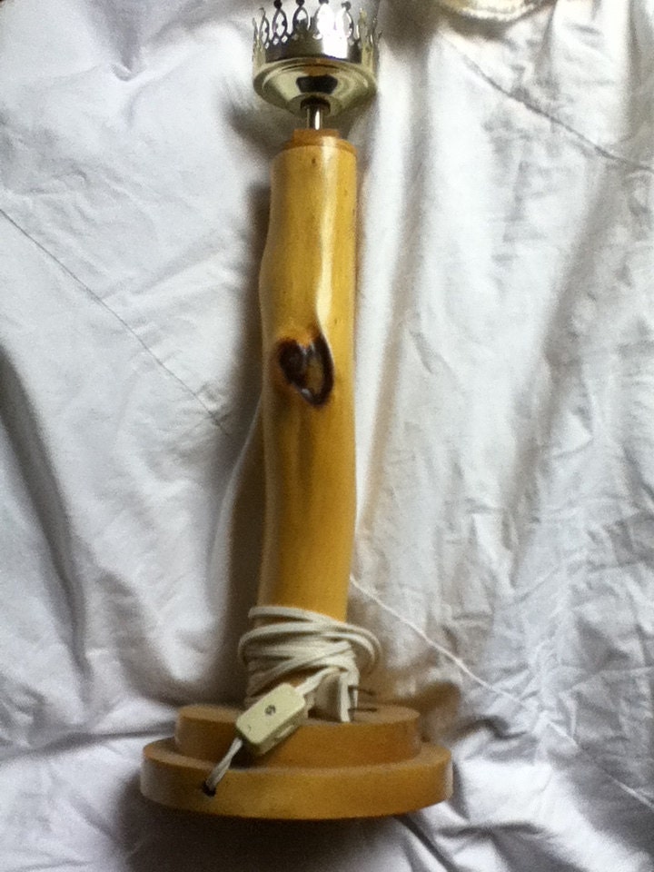 Vintage 1970s Handmade Knotty Pine Branch Lamp, Rustic Lamp, Woodland Lamp, Lamp for your Lodge, Man Cave, Nature Decor, Cabin in the Woods