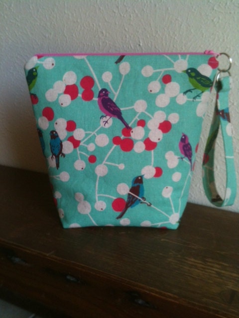 Zippered makeup bag or toiletry bag