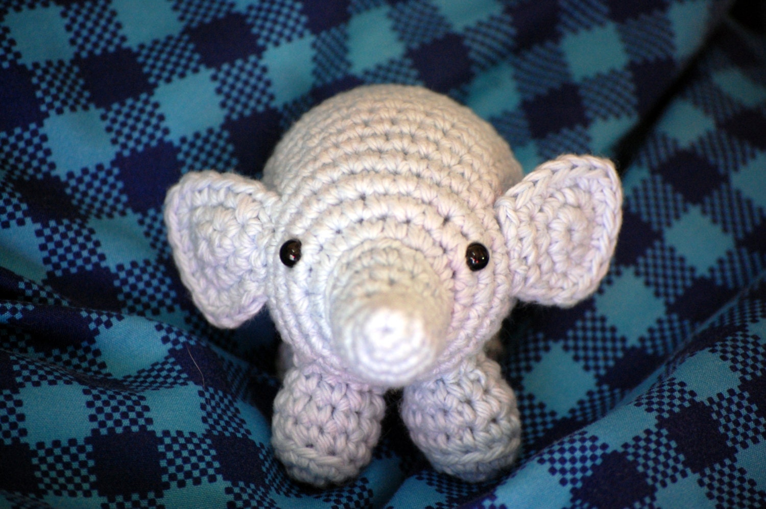 Elephant Amigurumi Baby Gray Safari Animal
