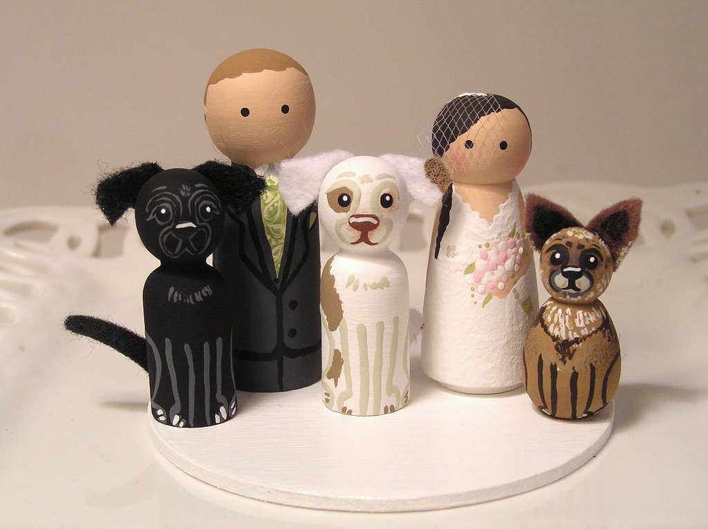 Cake Cuties Custom Wedding Cake Toppers- Cutie Family