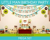 Little Man Birthday Party Package Collection Set Mega Personalized Printable // Little Man - B17Pz2 Il_170x135