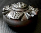 FATHERS DAY 20% SALE Very unusual article of Hand Carved Ebony colored Wood / 8.5 Inches