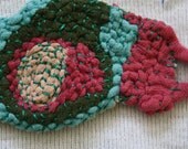 Wrist cuff bracelet: soutache style, Eco friendly, Upcycled t shirts