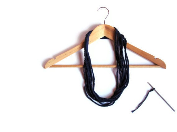 Cotton Necklace Navy Blue Mi Long Simple Elegant Fashion Washable freeshippingfrance team trade on