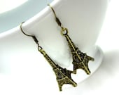 Eiffel Tower Bronze Earrings