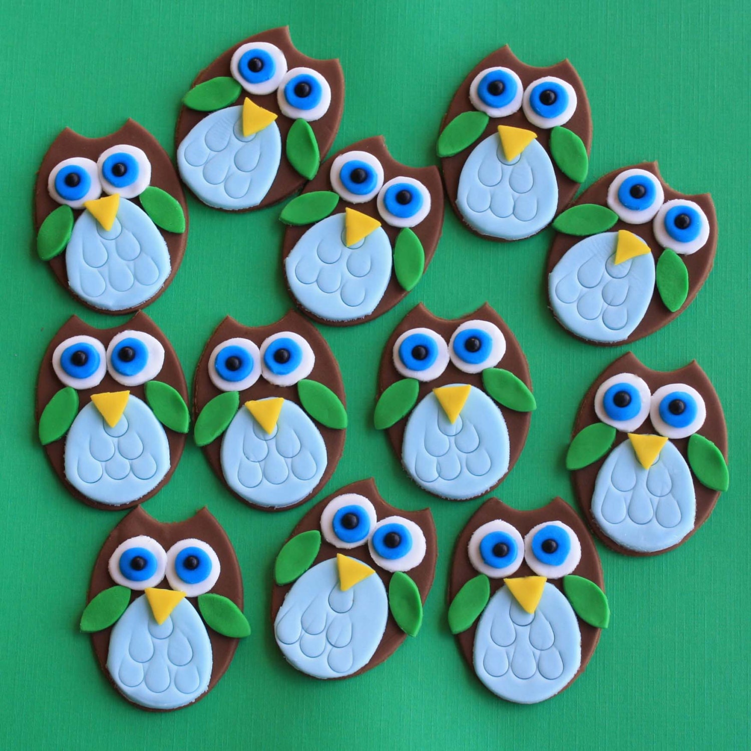 Owl Fondant Cupcake Toppers