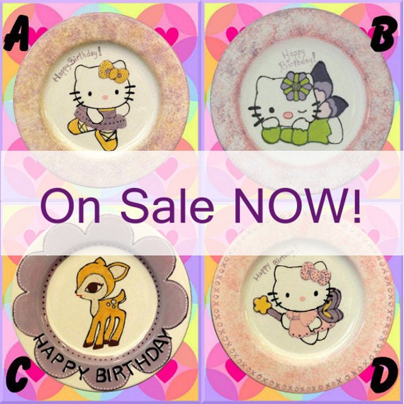 Ceramic Birthday Plates for Children - On SALE Now