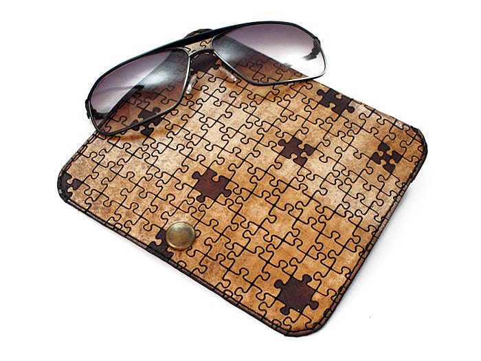 Sunglass Leather Case - Jigsaw