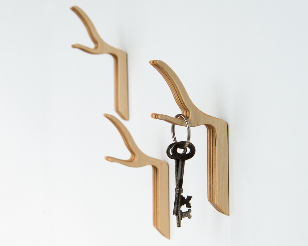 Modern Keyholder Hook, Twig Wall Hook - Twiggy series, hooks and fixtures, storage and organization