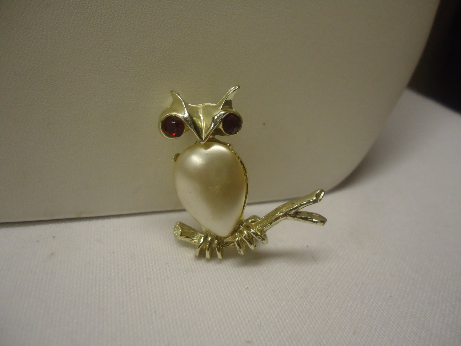 Vintage Brooch Dodds Rhinestone Owl Brooch Pin Jewelry