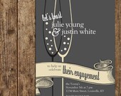 Engagement Party invitations - Toast the Couple (set of 80)