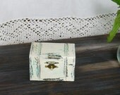 Wedding Ring Box Hand painted Rustic Primitive