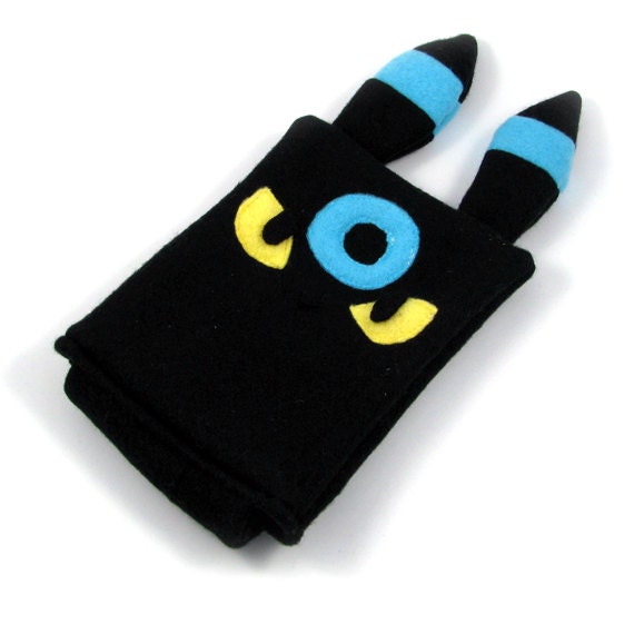 Shiny Umbreon Pokemon Nintendo DS case pouch fleece camera carrying case 3DS / DSi / DS Lite / PSP holder