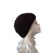 Crochet Black Beanie Hat, Unisex Adult Classic Black Winter Hat