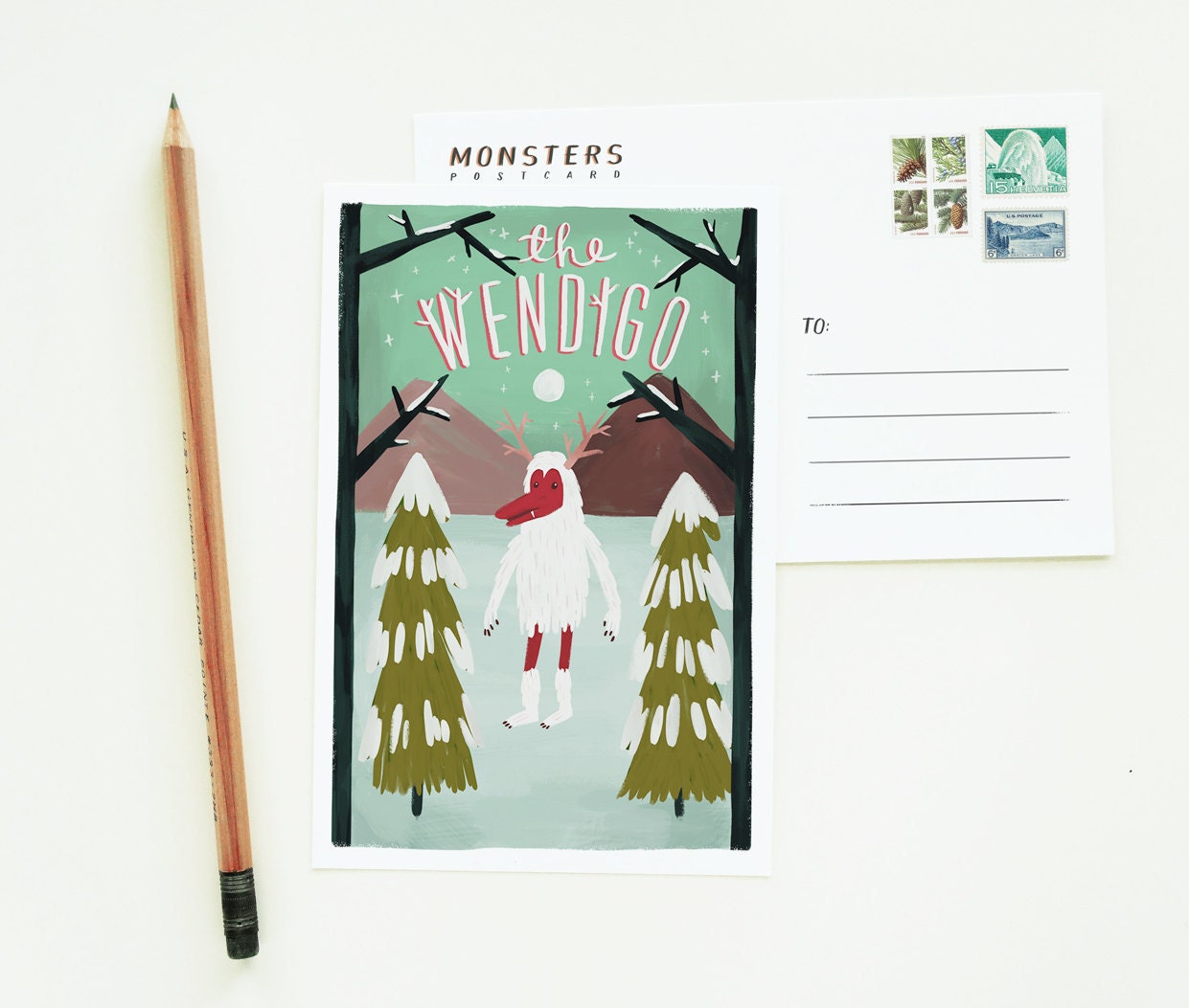 Monster Postcard Set 8pcs
