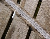 Burlap and lace ribbon
