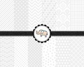 Digital Scrapbooking Papers- White Digital Paper Pack - Personal & Commercial - Instant Delivery