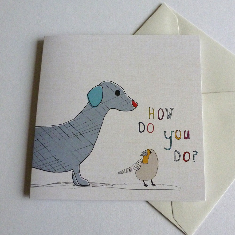 Children's Dog and Bird Birthday Card