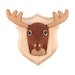 Plush Small Faux Taxidermy, Stuffed Animal Head Decor - Billy The Brown Deer-Moose