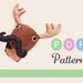 PDF Pattern, Medium Mustache and Bow Tie Faux Taxidermy Tutorial, DIY Hand Stitched Accessories Add-On Pattern