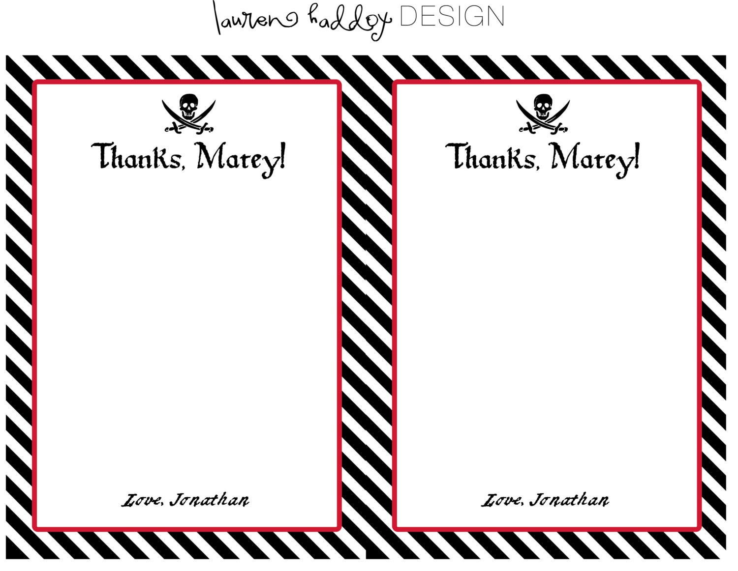 DIY, Pirate Thank You Cards Il_170x135