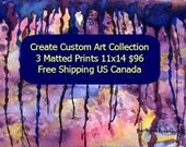 Sale 3 Art Prints Offer Discount, Mix Match, 11x14, Holiday, Birthday Beach Floral Gift, Reproduction of Originals