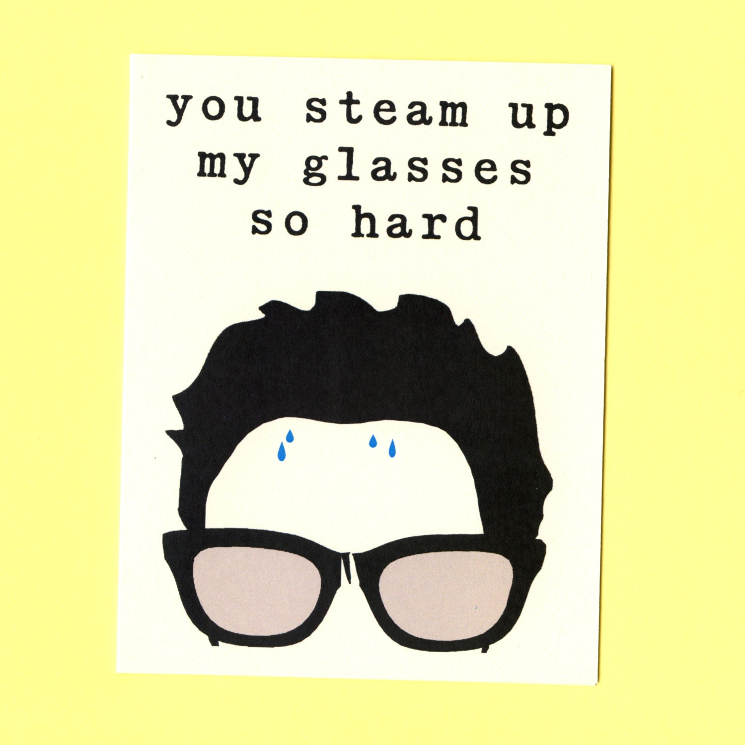 NERDS In STEAMY GLASSES - Funny I Love You Card