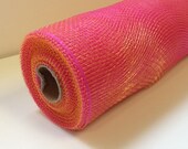 GOLDEN PINK Deco Mesh Roll 21in x 10yds Geomesh for wreaths, christmas decor, holiday decorating