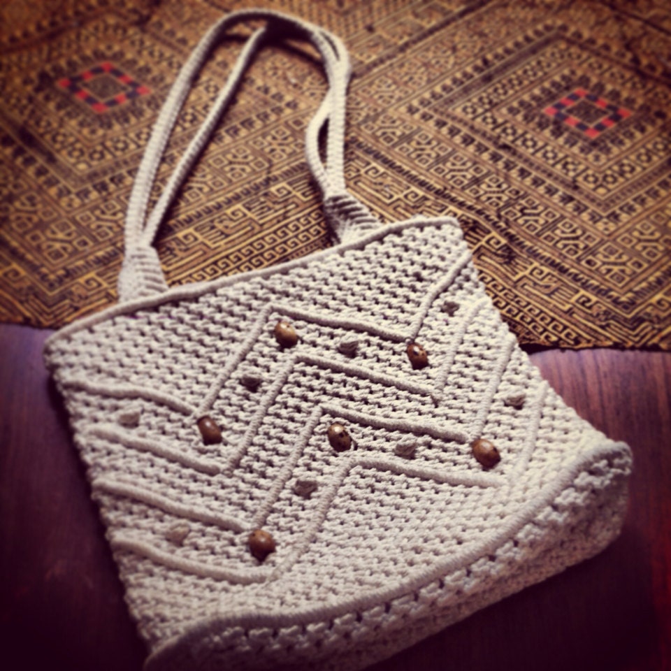 Vintage Crochet Handbag - Shoulder bag