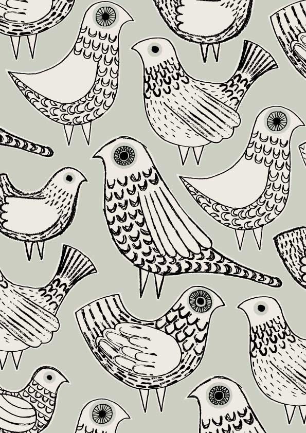 Grey Birds, limited edition giclee print