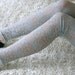 Light Grey lace leggings with roses