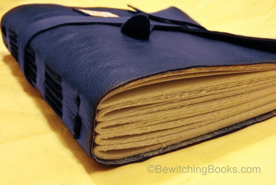 FREE SHIPPING - Personalized Handmade Blank Journal - Medieval style - Book of Shadows