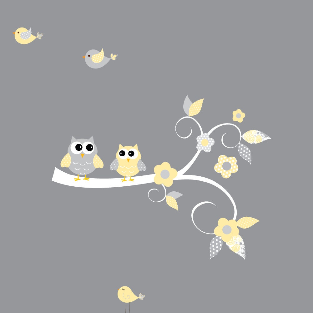 Decals Stickers Vinyl Wall Decal Tree Branch Owls