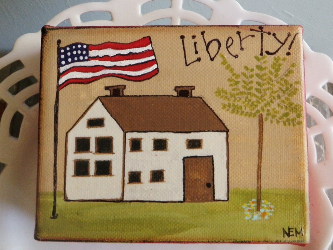 Sweet Liberty, American, Flag, Fourth of July, Patriotic, Painting