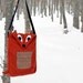 17 inch laptop Fox case soft dark orange, large laptop bag, padded - made to order